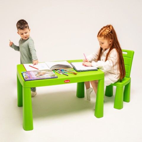 Дитячий набір "Граємось та навчаємось" 04660/2 в наборі стіл, стілець, конструктор