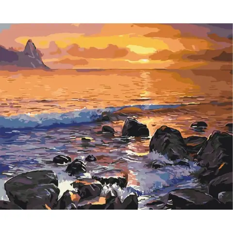 Картина за номерами "Кам'янистий берег" Brushme BS5749 40х50 см