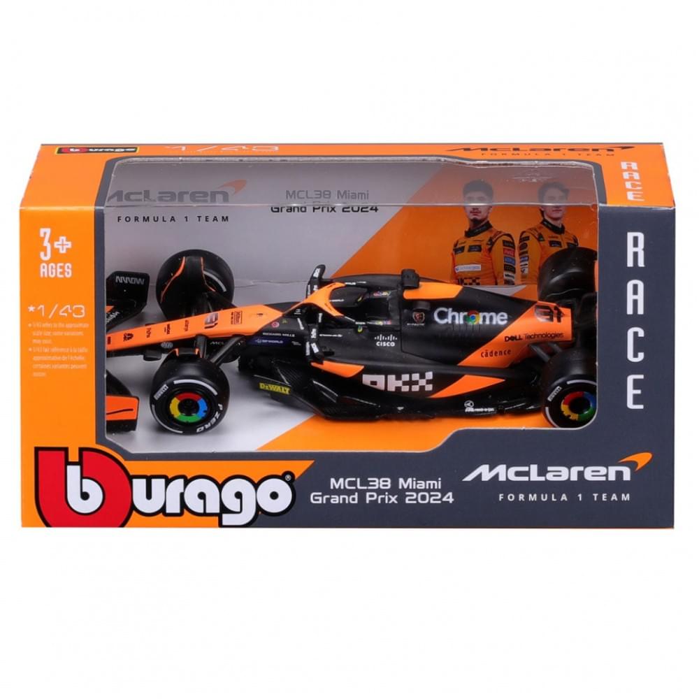 Автомодель MCLAREN F1 MCL38 (2024) Bburago 18-38214 масштаб 1:43