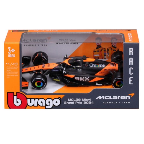 Автомодель MCLAREN F1 MCL38 (2024) Bburago 18-38214 масштаб 1:43