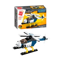 Конструктор Qman 1801-1-8 поліція, транспорт, 45-49 деталей Вертоліт