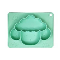 Силіконова тарілка-килимок "Баранчик" MGZ-0125(Turquoise) 18х23 см