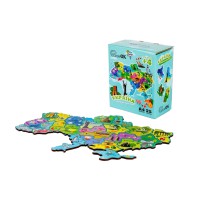 Дерев'яний магнітний пазл А4 "Мапа України" PuzA4-22926, 25 елементів
