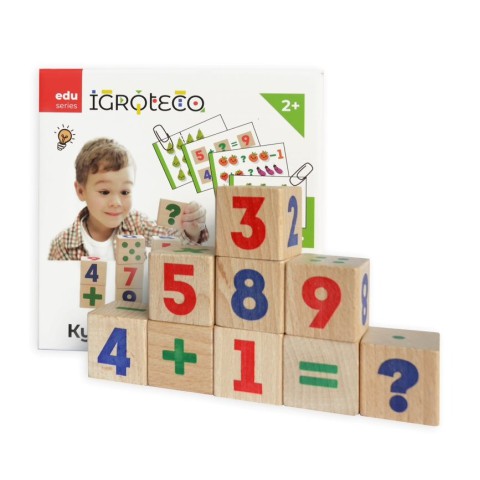 Розвиваючі кубики "Математика" 900736, 9 кубиків, 30 завдань