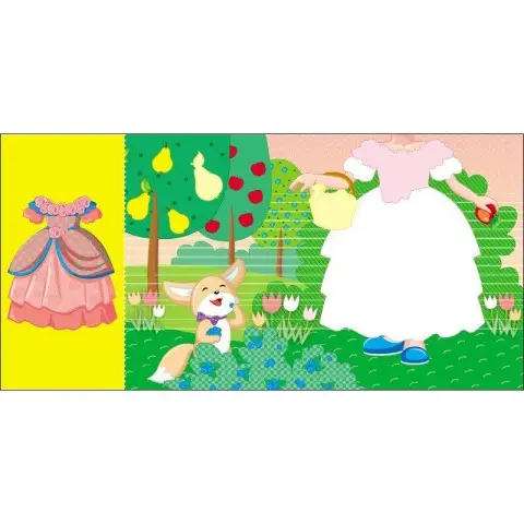 Дитяча книжка з наклейками Одягни ляльку "Принцеса Злата у казці" 615012