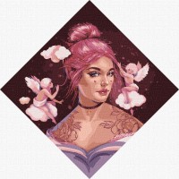 Картина за номерами "Маленькі Купідончики" ©lesya_nedzelska_art Ідейка KHO4997 40х40 см