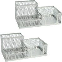 Органайзер настільний металевий "Сітка" 3689-S, 3 відділення