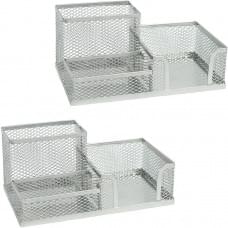 Органайзер настільний металевий "Сітка" 3689-S, 3 відділення