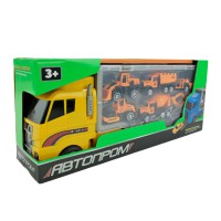 Дитячий трейлер із машинками PS006-4 у наборі 6 машинок