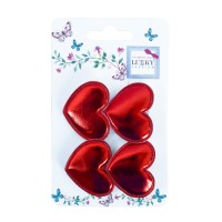 Затискач дитячий для волосся "Сердечко" T18547(червоний)