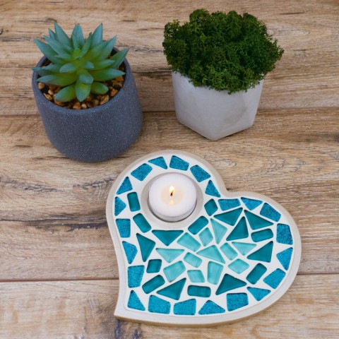 Дитячий набір для творчості кришталева мозаїка "Підсвічник-Серце" MA1011