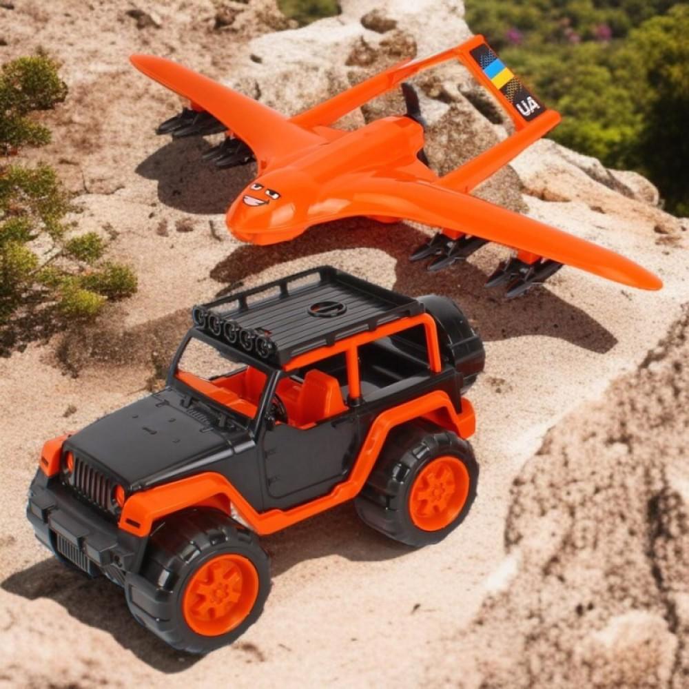 Ігровий набір транспорту "Позашляховик та Безпілотник" 0853TXK