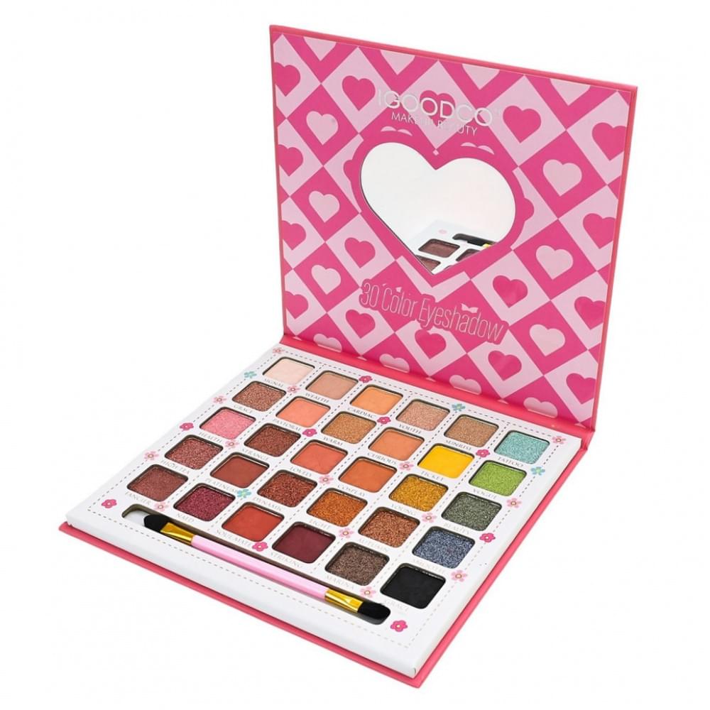 Дитяча палетка тіней для повік IG3125, 30 кольорів, з пензликом