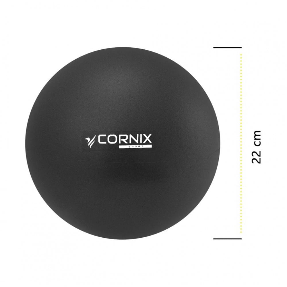М'яч для йоги MiniGYMball Cornix XR-0371, 22 см, чорний