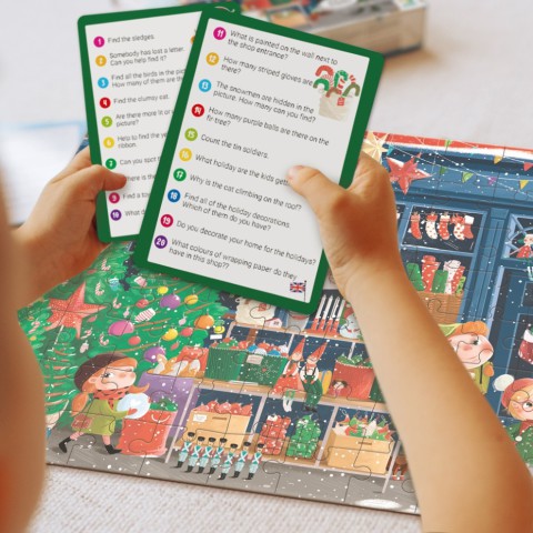 Дитячий пазл Шукай та знаходь "Зимові свята" DoDo Toys 300663, 80 елементів