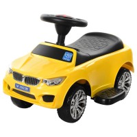 Дитяча каталка-толокар M 3503B-6 Жовтий, з батьківською ручкою