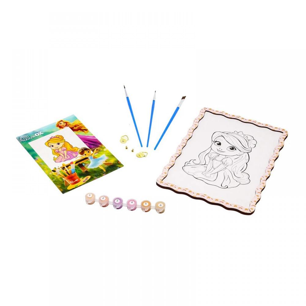 Дитячий набір для розпису по дереву "Принцеса" Puz-22962 формат А4