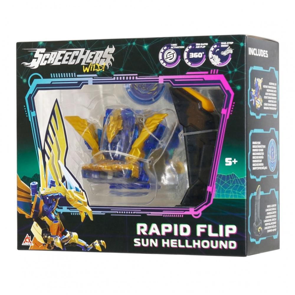 Ігровий набір "S5 L0.5 Сан Хелхаунд" Screechers Wild! EU686104B запускач, машинка-трансформер