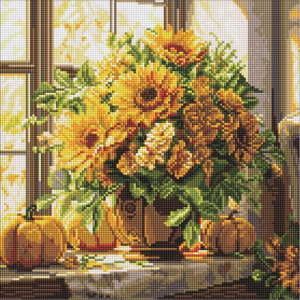 Алмазна мозаїка "Там де сонце" Ідейка AMO8343, 40х40 см