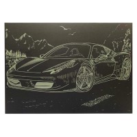Гравюра А4 "Спорткар-1" ГрА4-8з економ варіант в пакеті 29,7х21 см