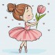 Картина за номерами "Весняна балерина" ©art_selena_ua KHO1240, 25х25 см