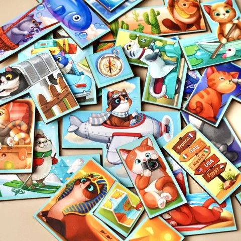 Дерев'яний сортер "Тетріс великий - Котики" (ПСД125) PSD125