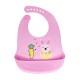 Слинявчик силіконовий "Зайчик" MGZ-0611 (Pink) з кишенею