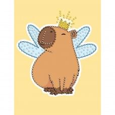 Алмазна мозаїка з частковою викладкою "Капібара фея" AMV1224, 15х20 см