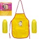 Фартух дитячий з нарукавниками для дівчаток CR5530(Yellow) 54х37 см (91392)