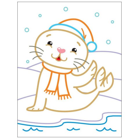 Дитячі кольорові розмальовки "Пінгвіненя" 18701, 2-3 роки