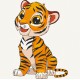 Картина за номерами. Art Craft "Тигреня" 30х30 см 15526-AC