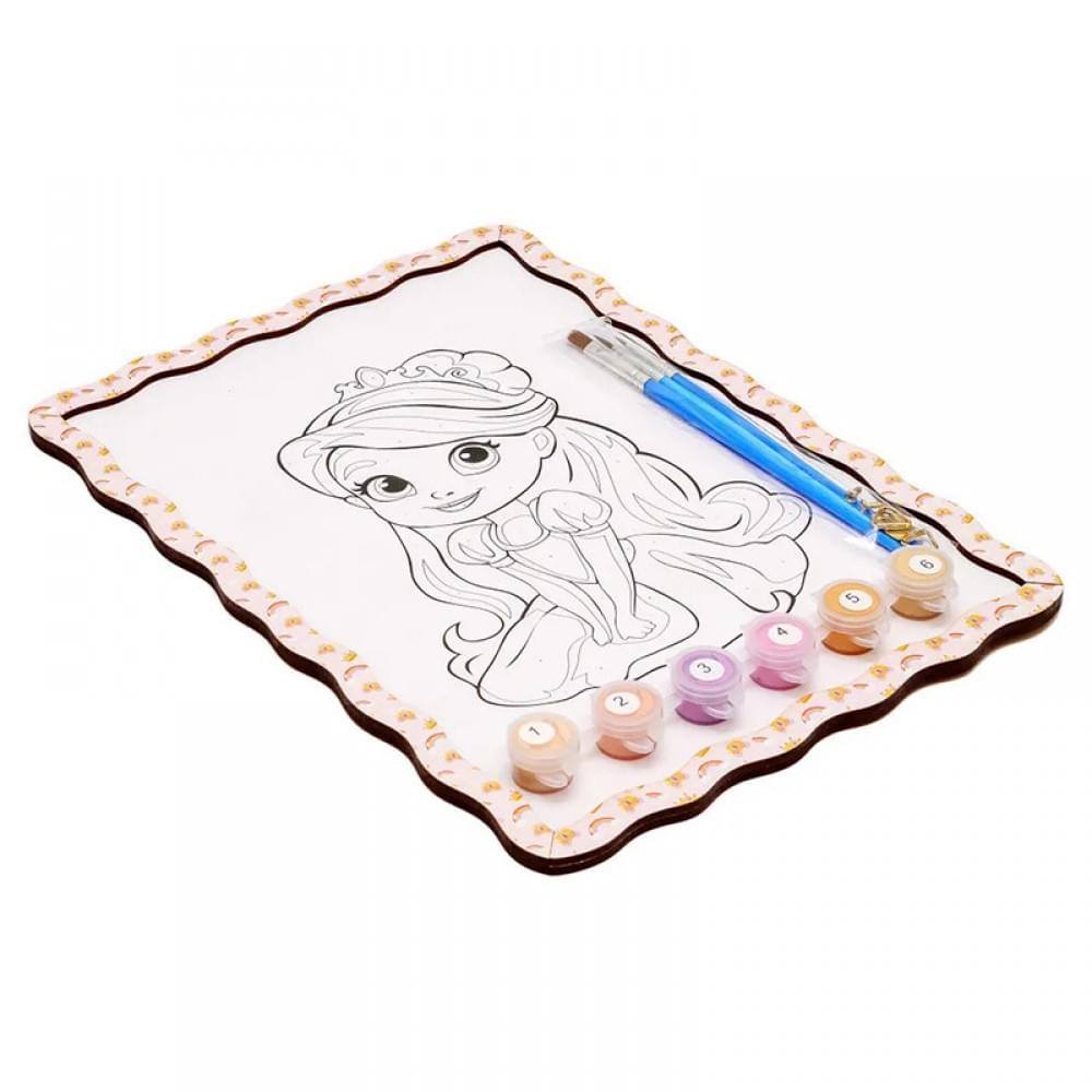 Дитячий набір для розпису по дереву "Принцеса" Puz-22962 формат А4
