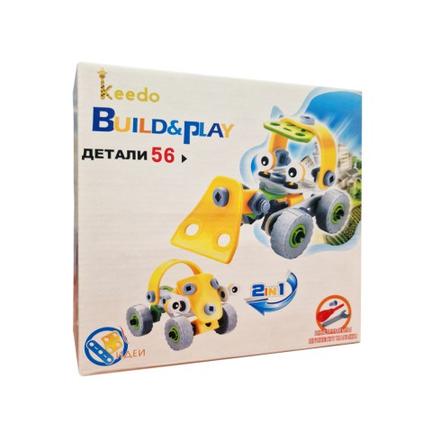 Конструктор Build&Play 2 в 1 "Будівельники" HANYE J-7725, 56 елемента