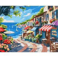 Картина за номерами "Приморське місто" KHO2792 40х50 см