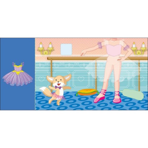 Дитяча книжка з наклейками Одягни ляльку "Принцеса Злата у казці" 615012