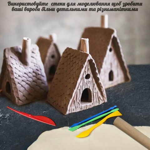 Дитячий глиняний набір для творчості "Мега" GL-004 природна глина 2 кг