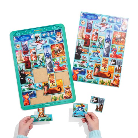 Дерев'яний сортер "Тетріс великий - Котики" (ПСД125) PSD125