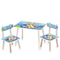 Дитячий столик M 501-20 стільниця 60 х 40 см, 2 стільчики