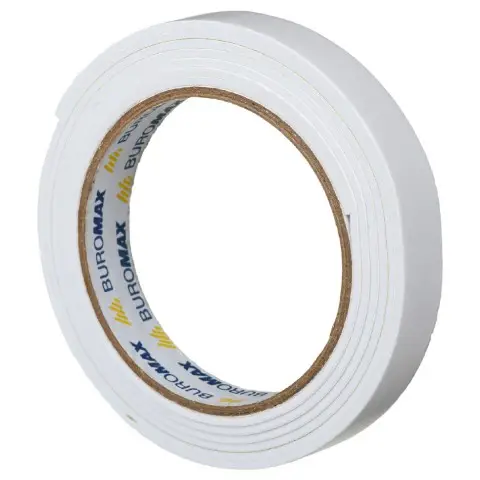 Клейка стрічка двостороння BM.7516 на пінній основі, 18 мм х 2 м