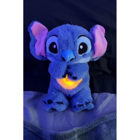 М'яка іграшка-нічник "Стіч" STCH-20(Blue) блакитний, дихаючий, світло та звук