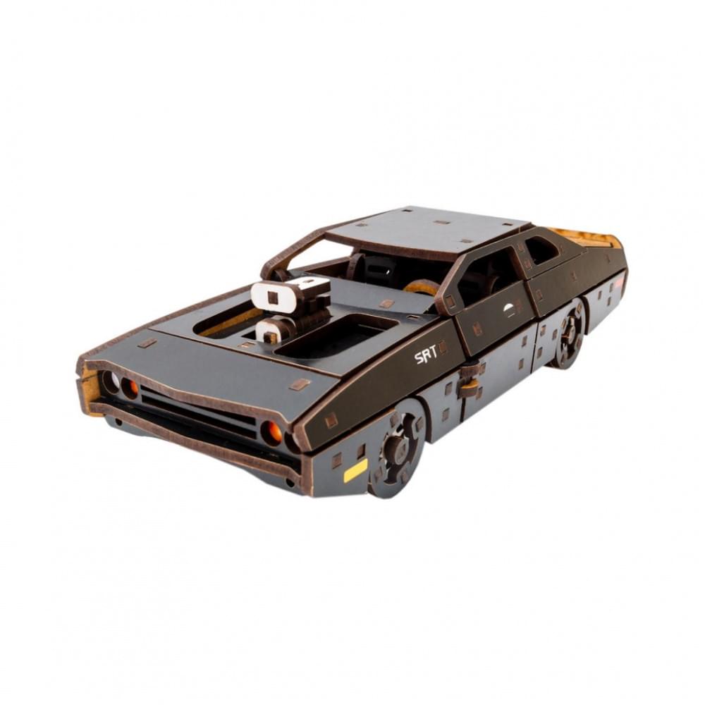 Дерев'яний 3D конструктор "Fast Furious" Puz-62519, 125 деталей, чорний