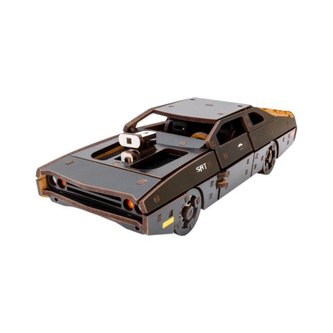 Дерев'яний 3D конструктор "Fast Furious" Puz-62519, 125 деталей, чорний