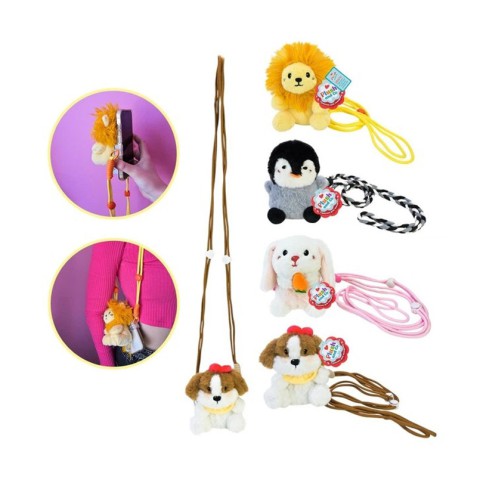 М'яка іграшка-тримач для телефону PLC25005(Orange) 9х8х11 см