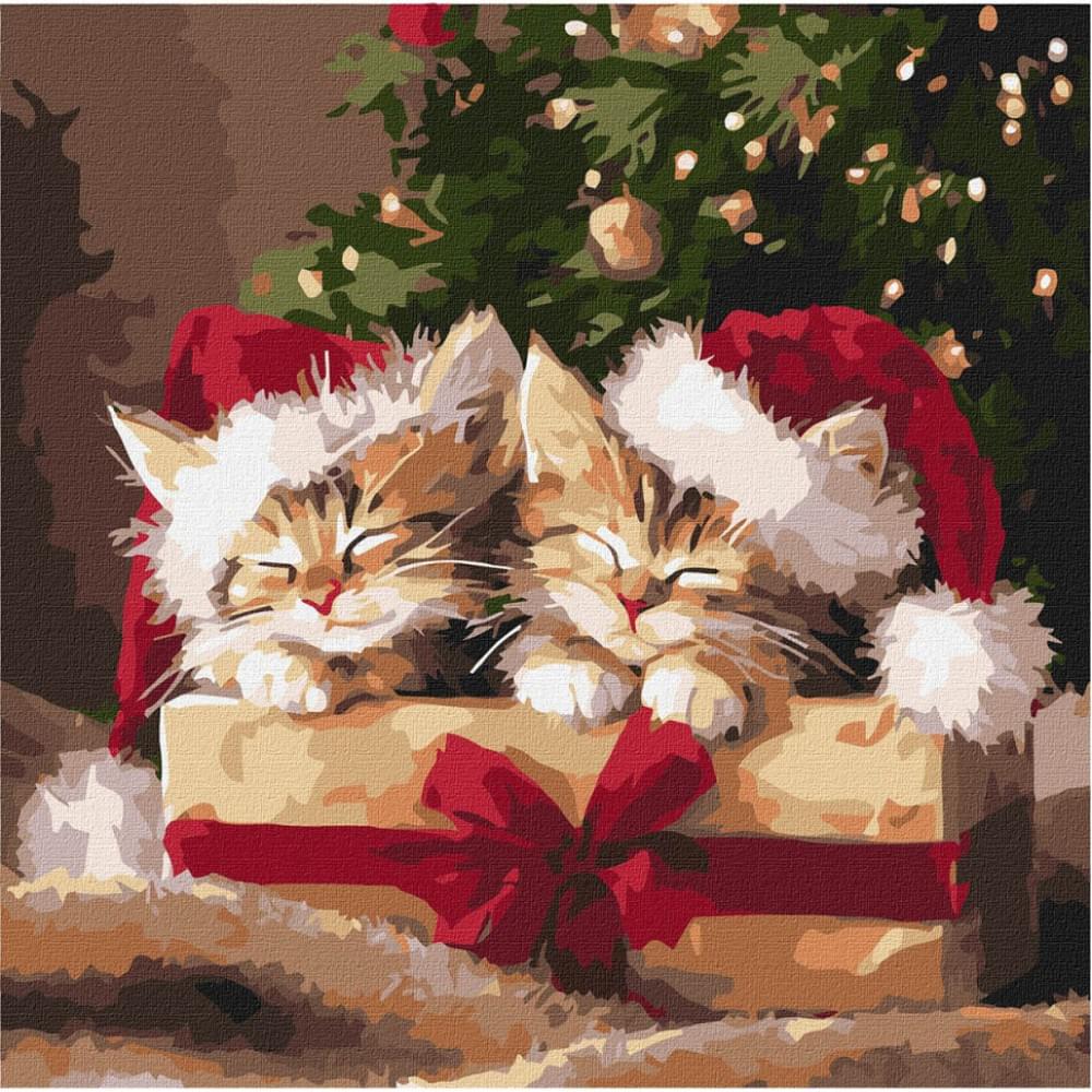 Картина за номерами "Пухнасті подарунки" KHO6827, 40х40 см