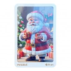Новорічний пазл-вкладиш "Санта з подарунками" 3240-19-004, 16х22 см