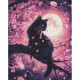 Алмазна мозаїка "Чарівний кіт серед сакури" AMO8220, 40х50 см