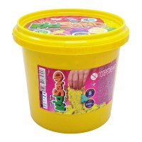 Набір креативної творчості "Кінетичний пісок" KidSand" KS-01-01 відро 1000г Жовтий
