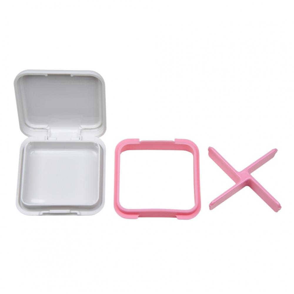 Кейс для капсул Fitseven UZSPACE TP005WP, білий з ромбами