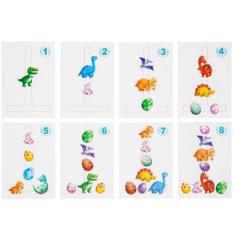 Дерев'яна настільна гра "Долина динозаврів" Ubumblebees (ПСФ038) PSF038 на липучках