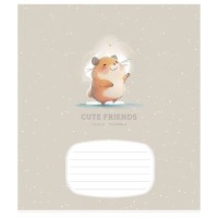 Зошит учнівський "Cute friends" 012-3292K-4 в клітинку, 12 аркушів